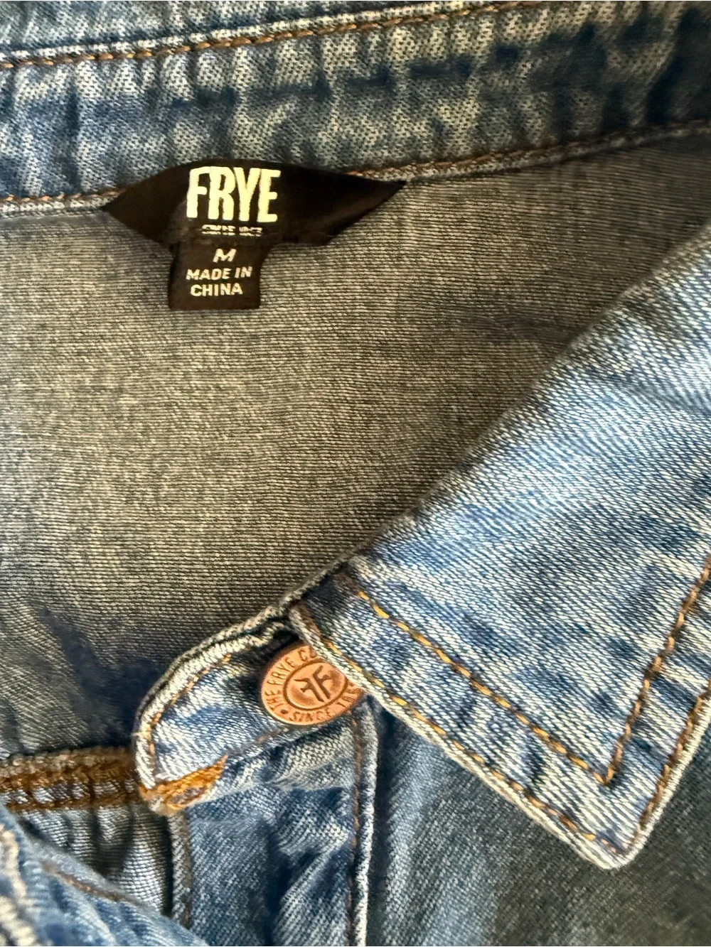 Frye Women's Long Sleeve Denim Mini Dress - Picture 2 of 6